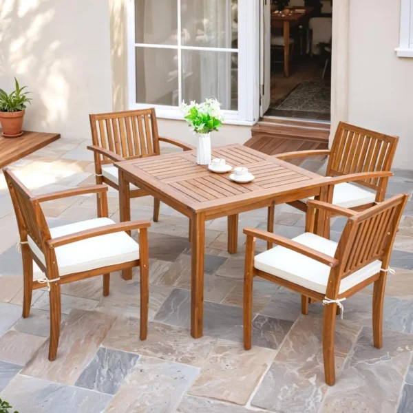 Wood Patio Dining Set
