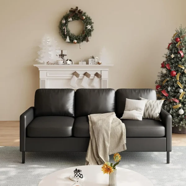 Faux Leather Sofa with USB ports