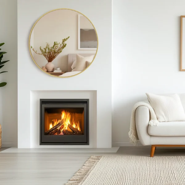 Gold Round  Framed Mirror