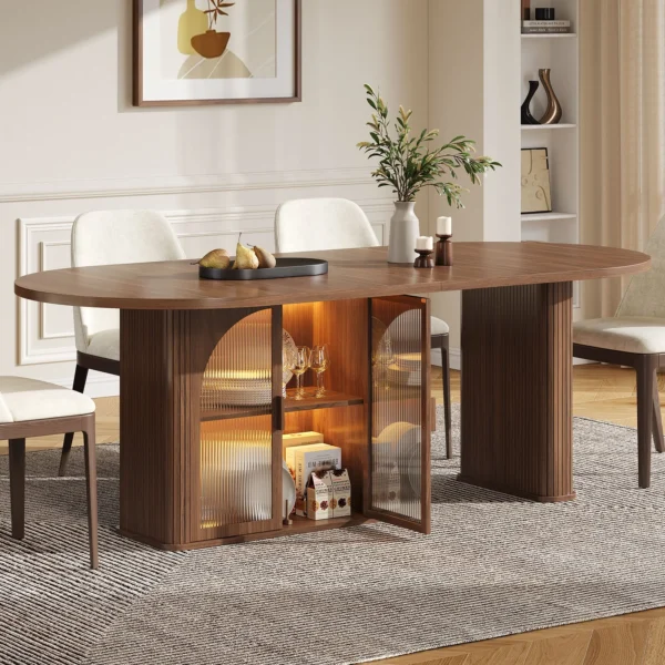 Walnut Oval Dining Table